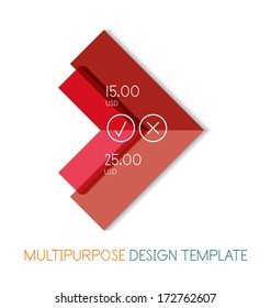 Plantilla de diseño multipropósito de formas geométricas de papel