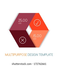 Paper geometric shape multipurpose design template