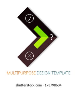 Paper geometric shape multipurpose design template