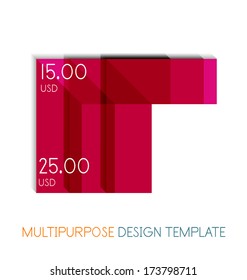 Paper geometric shape multipurpose design template