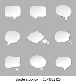 Paper geometric think bubble set 