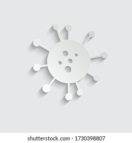 Papierkeim-Symbol, schwarzer Vektorzeichen