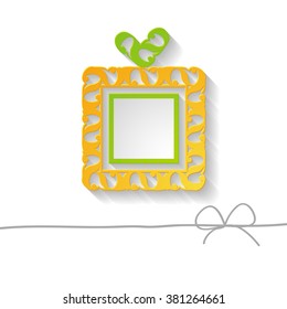 paper gift box on the white background