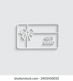 paper gift card icon vector birthday gift Christmas gift certificate icon