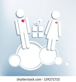 Paper gift from the heart to the heart