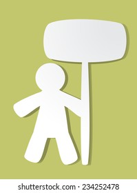 Paper gingerbread with empty table