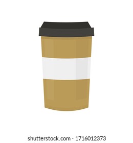 Paper Glass For Coffee , Vector Illustration