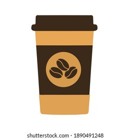 Paper Glass For Coffee vector logo icon