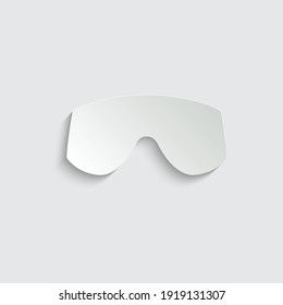 paper glasses icon. protection medicine glasses vector sign