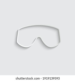 paper glasses icon. protection medicine glasses vector sign