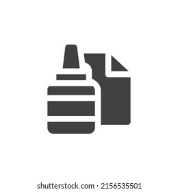 Paper glue vector icon. filled flat sign for mobile concept and web design. Stationery glue glyph icon. Symbol, logo illustration. Vector graphics