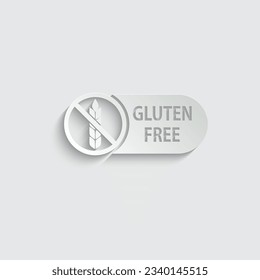 paper gluten free icon vector sign