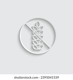 paper gluten free icon vector sign