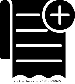 vector de ilustración de icono de glifo de papel