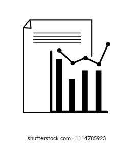 Paper with a graph. Business icon