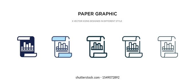 paper graphic icon in different style vector illustration. two colored and black paper graphic vector icons designed in filled, outline, line and stroke style can be used for web, mobile, ui