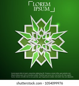 Paper graphic of islamic geometric art. Islamic decoration.
