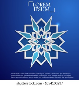 Paper graphic of islamic geometric art. Islamic decoration.