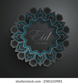 Paper graphic of islamic geometric art. Islamic decoration.