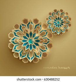 Paper graphic of islamic geometric art. Islamic decoration. Ramadan Kareem is the name of the glorious month of Ramadan. Paper graphic of islamic geometric art. Islamic decoration. Ramadan Kareem is the name of the glorious month of Ramadan.