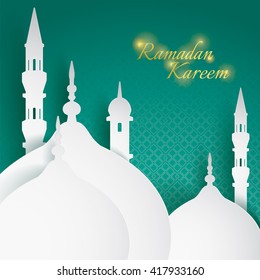 Paper graphic of islamic mosque