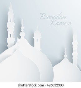 Paper graphic of islamic mosque.
