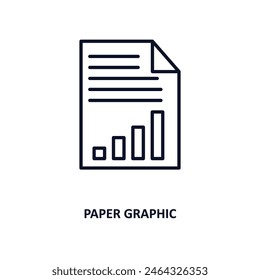 Papiergrafik-Umrisssymbol.  Dünne Linie Symbol aus der Business-Kollektion. Bearbeitbare Vektorgrafik auf weißem Hintergrund