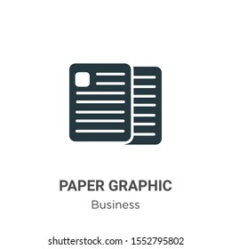 Paper graphic vector icon on white background. Flat vector paper graphic icon symbol sign from modern business collection for mobile concept and web apps design.