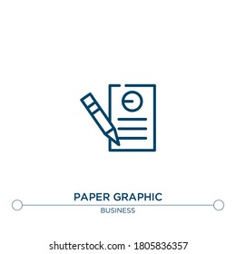 paper graphic vector line icon. Simple element illustration. paper graphic outline icon from business concept. Can be used for web and mobile
