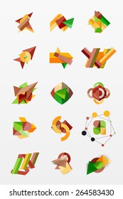 Diseño web de infografía de gráficos de papel con texto de ejemplo
