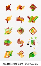 Paper graphics infographic web layouts with sample text