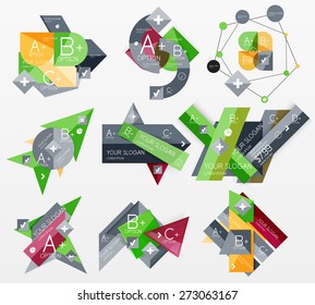 Paper Graphics Infographic Web Layouts Sample Stock Vector (Royalty ...