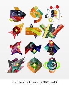 Diseño web de infografía de gráficos de papel con texto de ejemplo