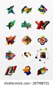 Paper graphics infographic web layouts with sample text