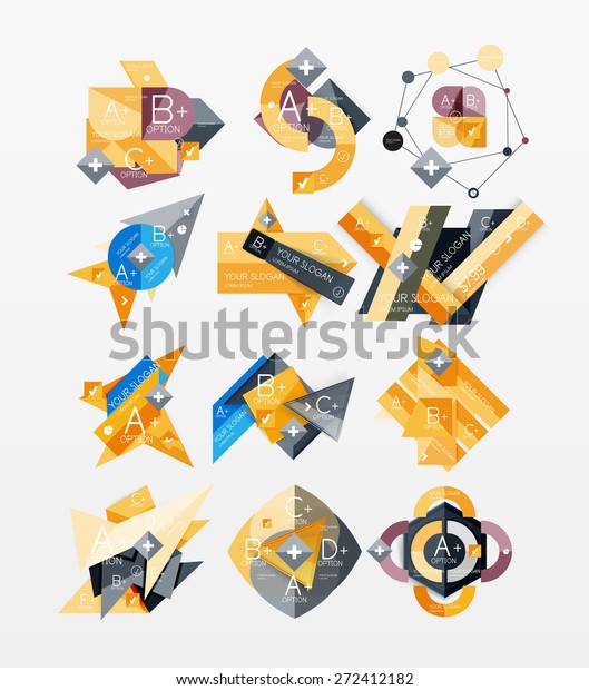 Paper Graphics Infographic Web Layouts Sample Stock Vector (Royalty ...