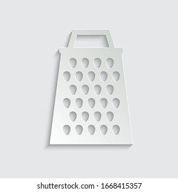 paper Grater icon isolated on white background. Kitchen icon. Cooking sign. 