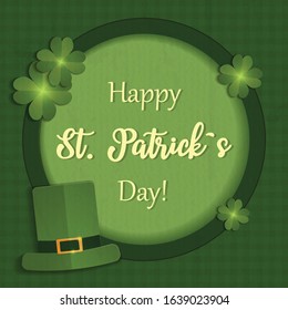 Paper greeting card St.Patrick`s day