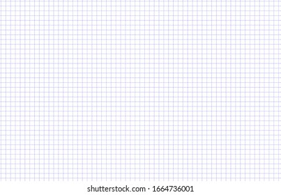Paper Grid Lines Background. Square Notebook Table Surface Vector Illustration. Seamless Technical Cage Pattern Template In Dotted Line.