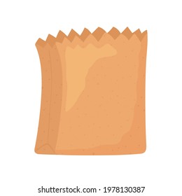paper grocery bag empty isolated
