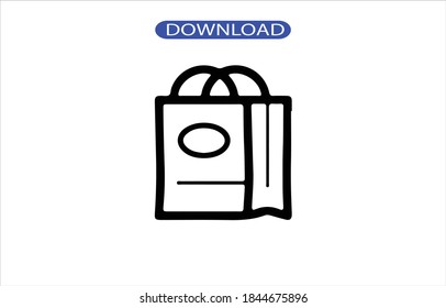 paper grocery icon, clean and solid look.