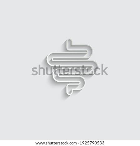 paper gut icon vector. health sign