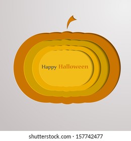 Paper halloween background. Vector illustration design