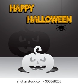 Paper halloween background. Vector illustration design