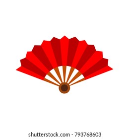 Paper Hand Fan Vector Illustration Graphic