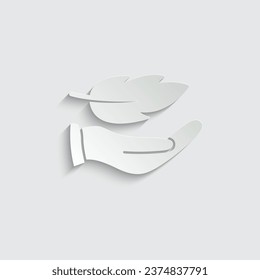 icono del vector de la pluma de mano de papel