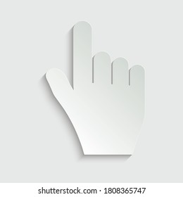 paper hand vector icon line sign	