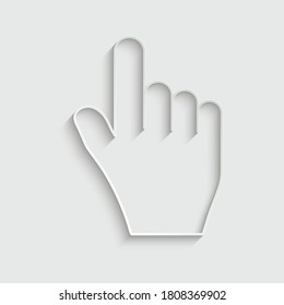 paper hand vector icon line sign	