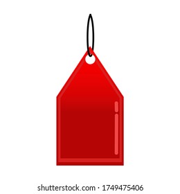 Percha de papel en rojo para escribir