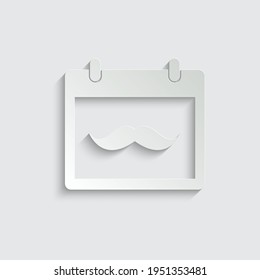 paper happy father's day calendar icon  vector 