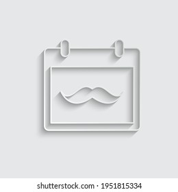paper happy father's day calendar icon  vector 